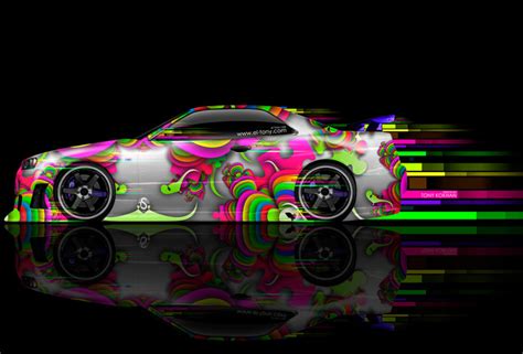 Обои Tony Kokhan Nissan Skyline GTR R34 Side Abstract Aerography