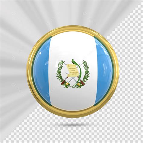 Bandeira Da Guatemala No Ícone Redondo Elemento 3D PSD download Designi