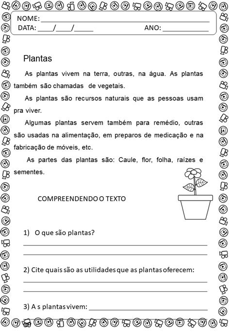 Atividades De CiÊncias 2° Ano Plantas Ii Atividades E Desenhos