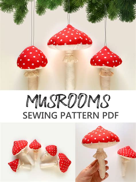 Plushie Mushroom Softie Sewing Pattern Plush Sewing Pattern Mushroom Pdf Sewing Pattern