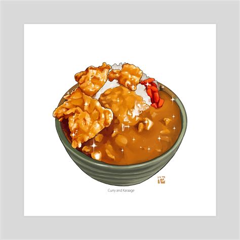 Curry Karaage An Art Print By Itadaki Yasu Inprnt