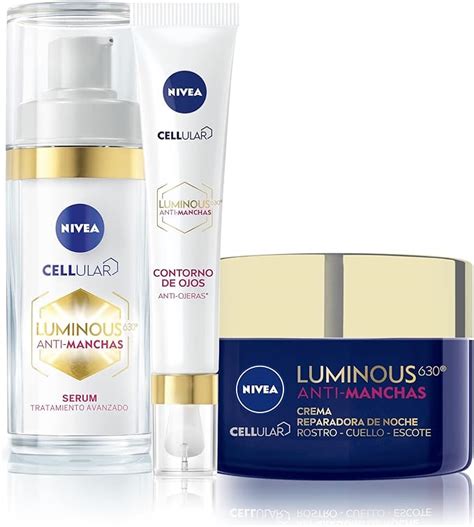 Kit Anti Manchas Rutina Facial De Noche Nivea Luminous 630 Serum Facial