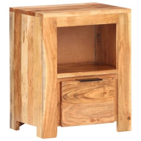 VidaXL Bedside Cabinet 15 7 X11 8 X19 7 Solid Acacia Wood 1 Pcs QFC