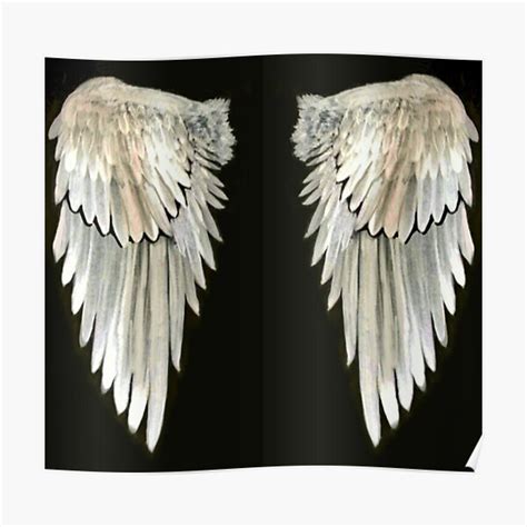 Angel Wings Real Watercolor Poster For Sale By Atlasartsn Redbubble