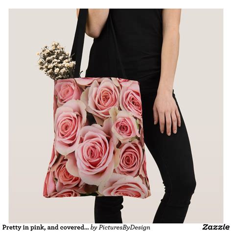 Pretty In Pink And Covered In Roses Tote Bag Pretty Tote Bag