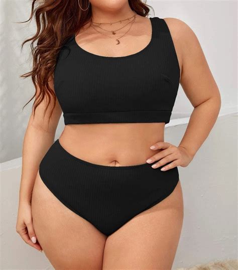 Bikini Negro Liso XL Y XL Tu Talle