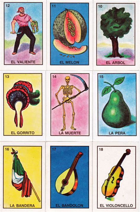 Mexican Loteria Cards Six Pages Of Different Cards Printable Etsy