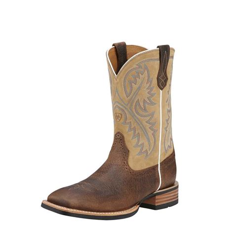 Ariat Mens Quickdraw Square Toe Cowboy Boots Bark