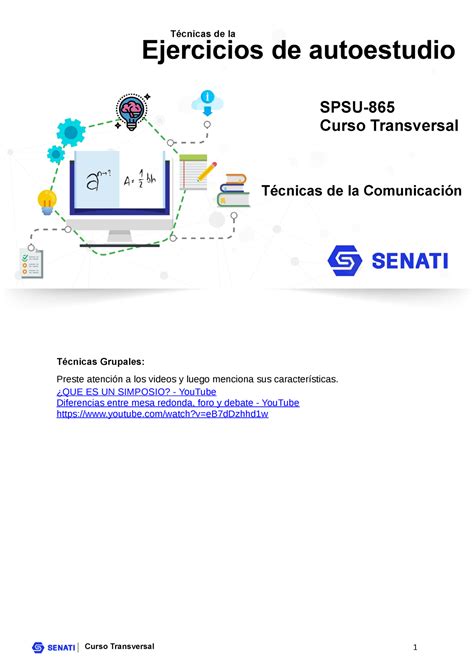 Spsu Ejercicio T T Cnicas De La Comunicaci N Curso