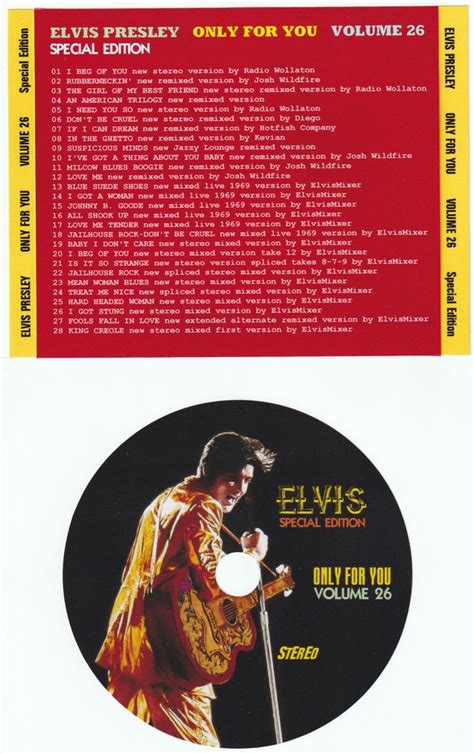 Only For You Vol 26 CD Elvis New DVD And CDs Elvis Presley FTD