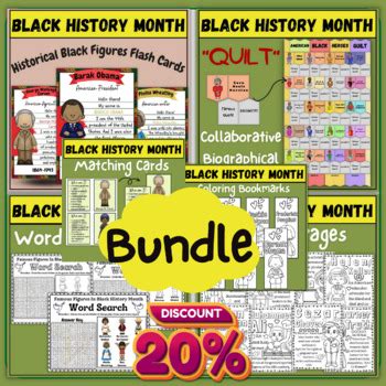 African American Black History Month Activities BUNDLE Big sale | TPT