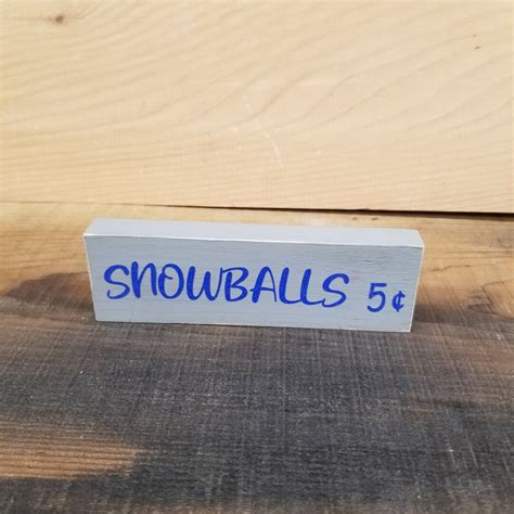 Snowballs 5 Cents Wood Sign Winter Decoration Sign Etsy