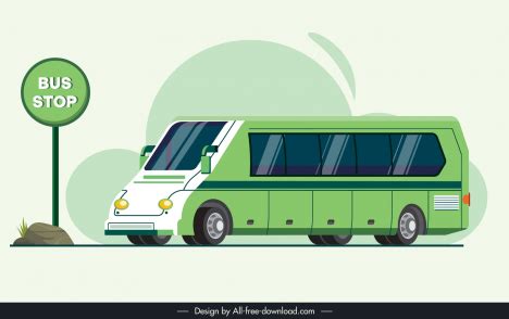 Electric bus design elements elegant design vectors stock in format for free download 1.41MB