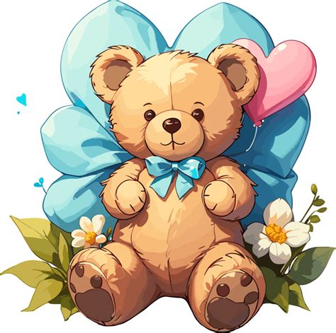 Ai Generated Cute Teddy Bear Cartoon Design 35666355 Png