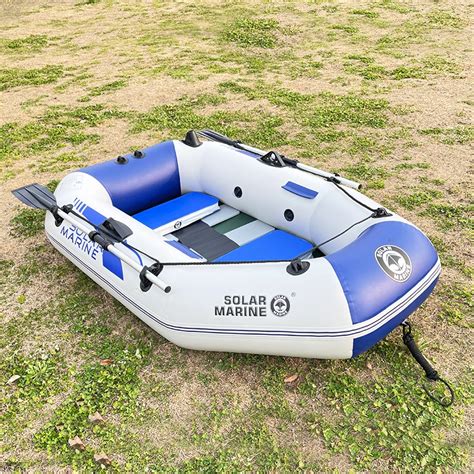 Solarmarine 2 Person Wood Floor Pvc Inflatable Small Fishing Boat Price