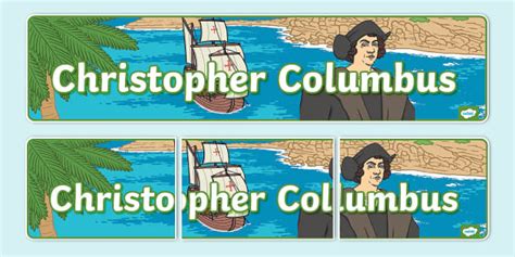 Christopher Columbus Display Banner Teacher Made Twinkl