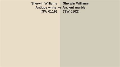 Sherwin Williams Antique White Vs Ancient Marble Side By Side Comparison