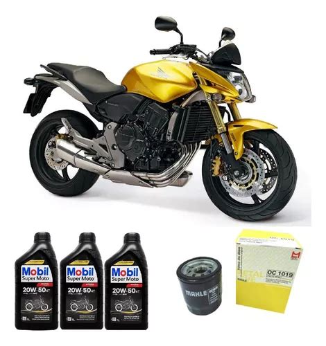 Kit Troca De Leo Mobil Cb F Hornet Filtro Frete Gr Tis