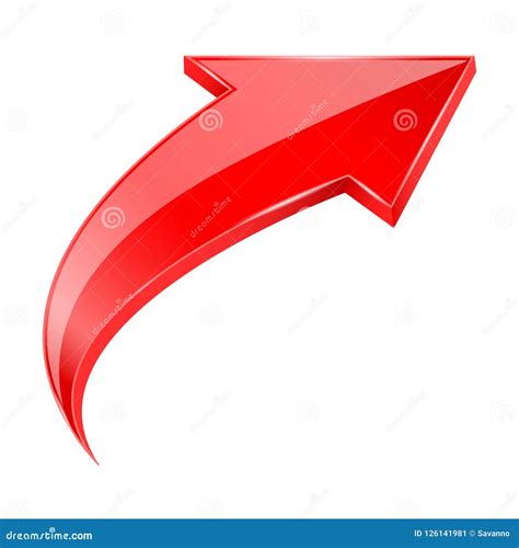 Red Up 3d Arrow Stock Vector Illustration Of Arrow 126141981