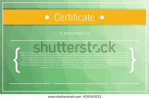 Vector Certificate Background Modern Flat Style Stock Vector (Royalty ...