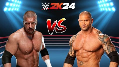 WWE 2K24 Triple H VS Batista No Holds Barred Match WWE