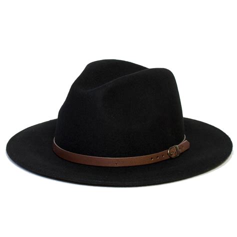 Mens Women Wool Vintage Felt Fedora Wide Brim Panama Hat Cap New