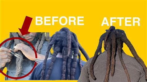 How To Wicks Dreads Yourself Before And After Started With Rubber Band