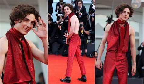 Timothee Chalamet Ods Ania Plecy W Ekstrawaganckim Czerwonym