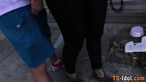 Shemale Babe Shoots Cum