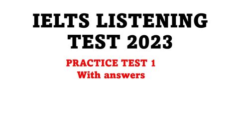 Ielts Listening 2023 Test 1 Real Exam Listening For Practice With