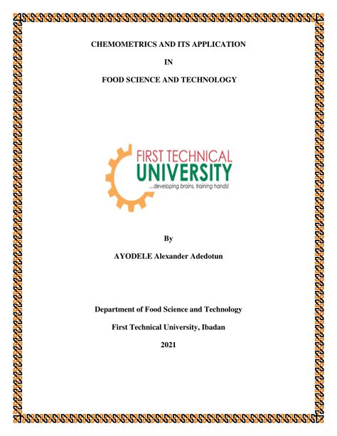 PDF Comprehensive Review On Chemometrics And Its Application In Food