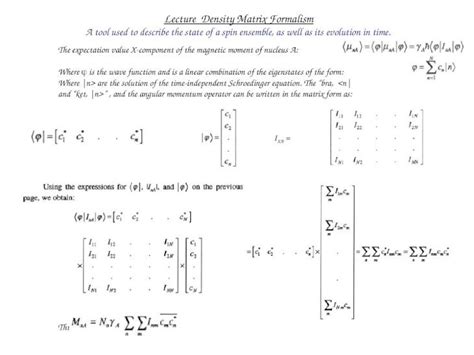 (PPT) Lecture Density Matrix Formalism - DOKUMEN.TIPS