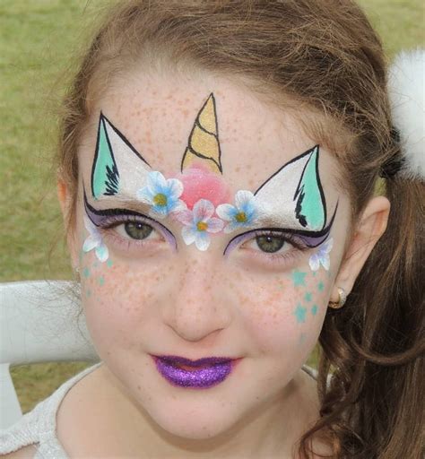 Licorne Simple Face Painting Unicorn Girl Face Painting Face Painting