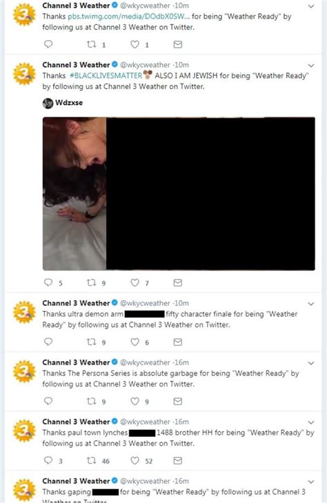 Channel Weather Twitter Account Tweets Porn Rude Comments News Au Australias Leading