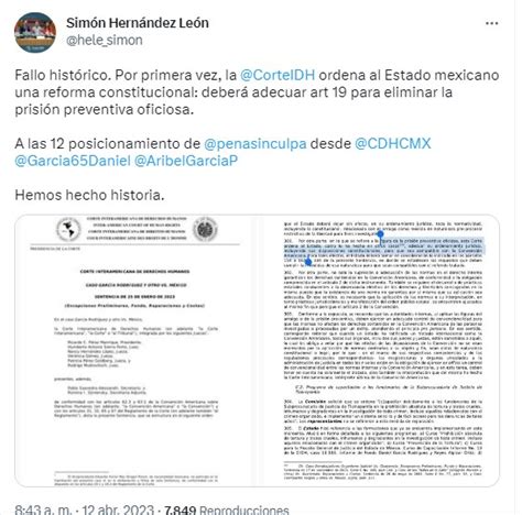 La Cidh Ordenó A México Adecuar Su Constitución Para Regular La Prisión