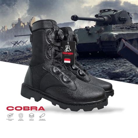 Jual Sepatu Pdl Kulit Jeruk Tali Putar Caanggo Tactical Shopee Indonesia