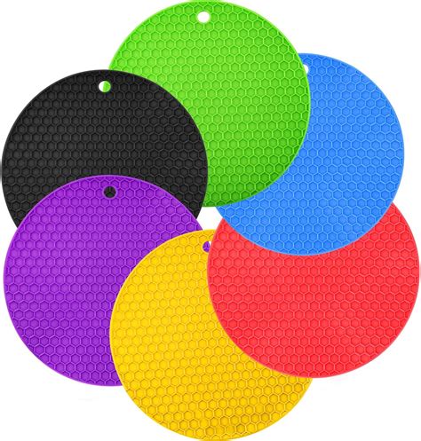 Amazon Boao 6 Packs Silicone Trivets Mat Hot Pad Mat Pot Holder Silicone Hot Pad For