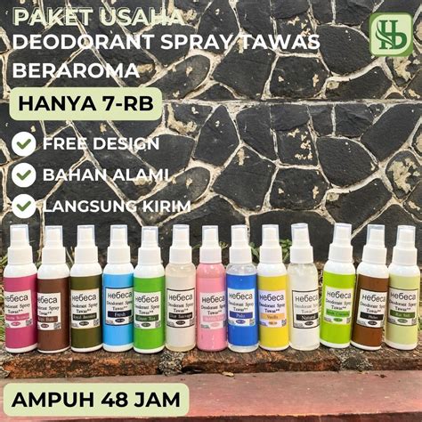 Jual Paket Usaha Termurah Stiker Label Ml Deodorant Spray Tawas