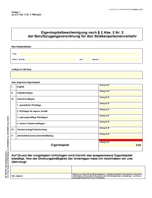 Ausf Llbar Online Lra Bgl Eigenkapitalbescheinigung Nach Abs Nr