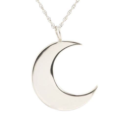 Large Crescent Moon Pendant Kris Nations Sterling Silver Charm