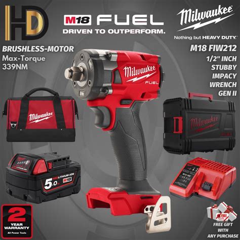 Milwaukee M Fiw Fuel Compact Stubby Impact Wrench Nm Gen