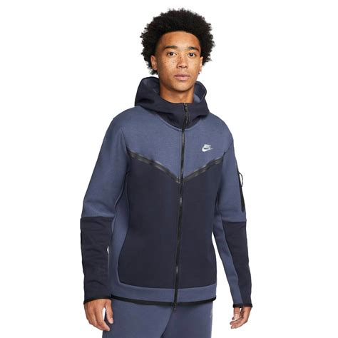 Nike Tech Fleece FullZip Hettegenser Blå Grå Torshov Torshov Sport