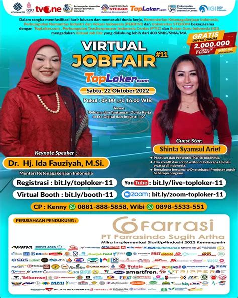 Virtual Jobfair Toploker Oktober Jadwal Event Info