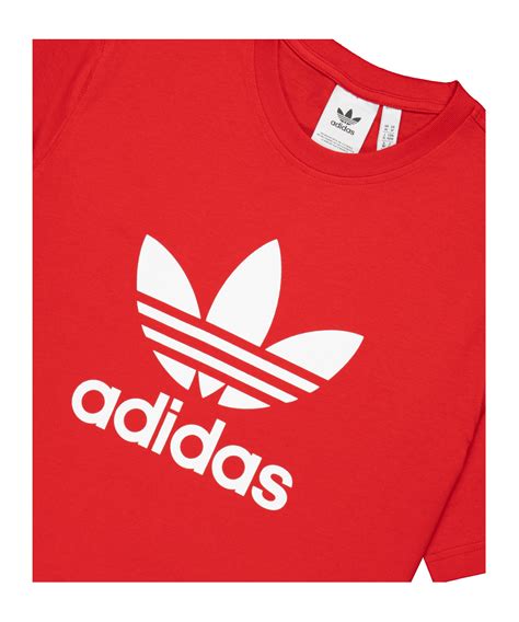 Adidas Originals Trefoil T Shirt Rot Weiss Rot