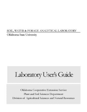 Fillable Online Soiltesting Okstate Laboratory User S Guide Soil