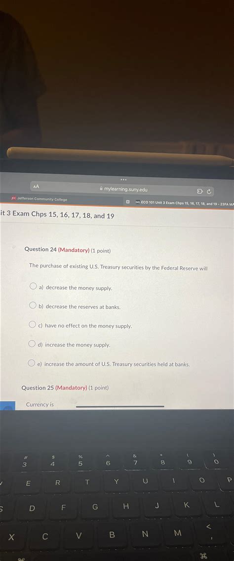 Solved Question 24 Mandatory 1 Point The Purchase Of Chegg