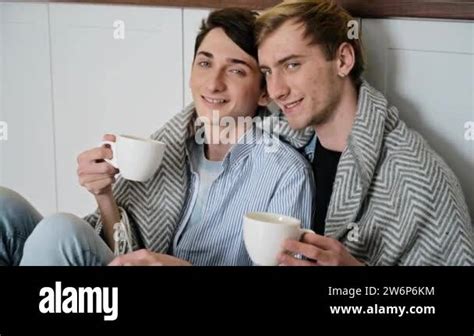 Homosexual Relationship Two Gay Guys In Love Spend Time Together They