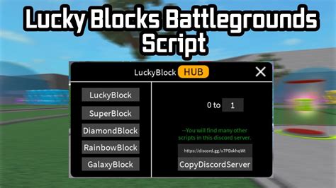 Lucky Blocks Battlegrounds Script All Blocks Youtube