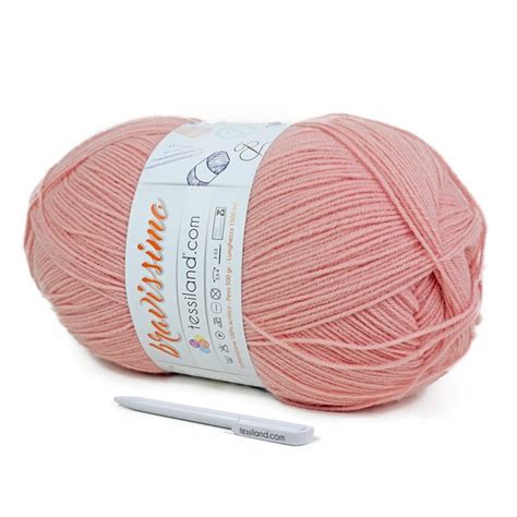 100 Microfibre de Acrylique Bravissimo Rose Poudré grammes 500 Tessiland