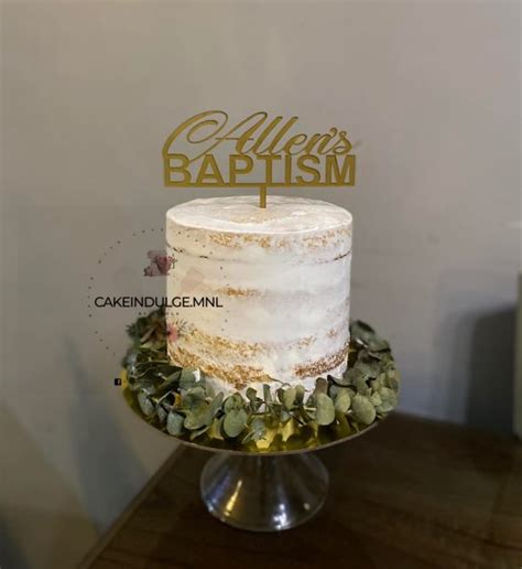 Vanilla Naked Cake For Christenings Cakeindulge Ph